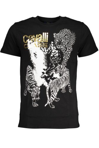 CAVALLI OSZTÁLY FÉRFI RÖVID UJJÚ PÓLÓ FEKETE