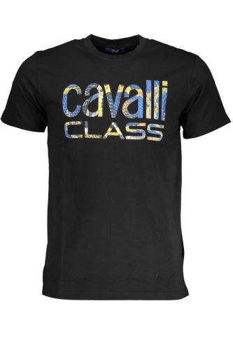 CAVALLI OSZTÁLY FÉRFI RÖVID UJJÚ PÓLÓ FEKETE