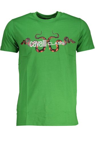 CAVALLI OSZTÁLYÚ ZÖLD FÉRFI RÖVID UJJÚ PÓLÓ