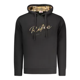 RIFLE FÉRFI FEKETE CIPZÁROS PULÓVER