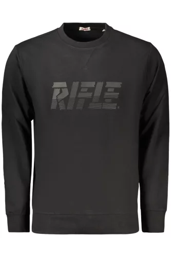 RIFLE FÉRFI FEKETE CIPZÁROS PULÓVER