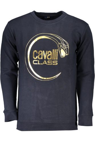 CAVALLI OSZTÁLYÚ FÉRFI KÉK cipzár nélküli pulóver