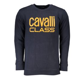 CAVALLI OSZTÁLYÚ FÉRFI KÉK cipzár nélküli pulóver