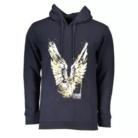 CAVALLI OSZTÁLYÚ FÉRFI KÉK CIPZÁR NÉLKÜLI PÓLÓ