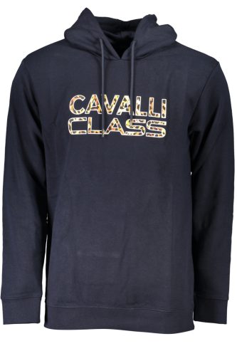 CAVALLI OSZTÁLYÚ FÉRFI KÉK CIPZÁR NÉLKÜLI PÓLÓ