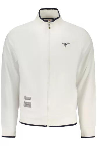 KATONAI AKADÉMIA FÉRFI FEHÉR CIPZÁRAS PULÓVER