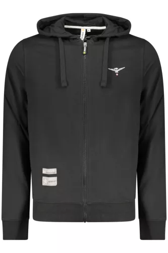 KATONAI AKADÉMIA FÉRFI FEKETE CIPZÁROS PULÓVER