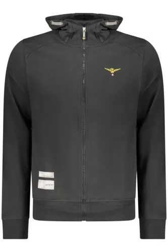 KATONAI AKADÉMIA FÉRFI FEKETE CIPZÁROS PULÓVER