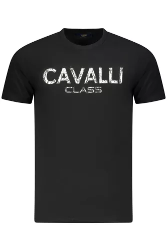 CAVALLI OSZTÁLY RÖVID UJJÚ PÓLÓ FÉRFI FEKETE