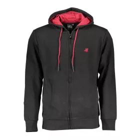 US GRAND FÉRFI FEKETE CIPZÁROS PULÓVER