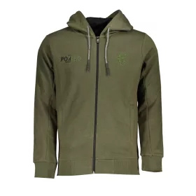 US GRAND ZÖLD CIPZÁROS FÉRFI PULÓVER