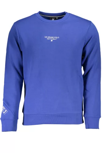 US GRAND FÉRFI KÉK CIPZÁROS PULÓVER