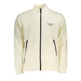 US GRAND FÉRFI FEHÉR CIPZÁROS PULÓVER