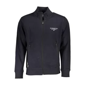 US GRAND FÉRFI KÉK CIPZÁROS PULÓVER