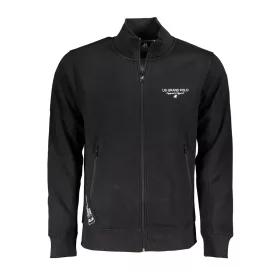 US GRAND FÉRFI FEKETE CIPZÁROS PULÓVER