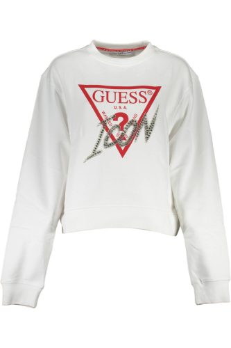 GUESS JEANS FEHÉR NŐI PULÓPÓLÓ CIPZZÁR NÉLKÜL