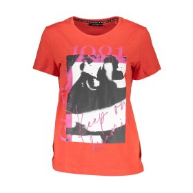 GUESS JEANS NŐI RÖVID UJJÚ PÓLÓ, PIROS