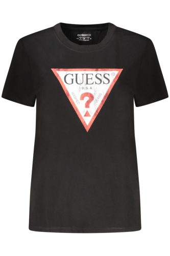 GUESS JEANS RÖVID UJJÚ NŐI FEKETE PÓLÓ