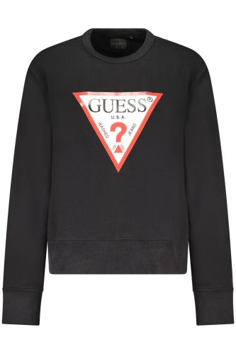 GUESS JEANS NŐI FEKETE CIPZÁROS PULÓVER
