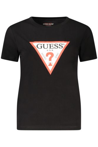 GUESS JEANS RÖVID UJJÚ NŐI FEKETE PÓLÓ