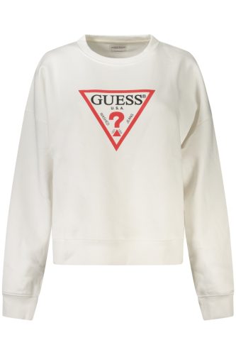 GUESS JEANS CIPZÁR NÉLKÜLI NŐI FEHÉR PULÓVER