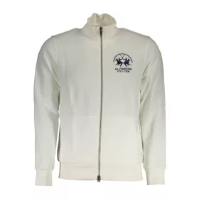 LA MARTINA FÉRFI FEHÉR CIPZÁROS PULÓVER