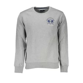 LA MARTINA FÉRFI SZÜRKE CIPZÁR NÉLKÜLI PÓLÓ