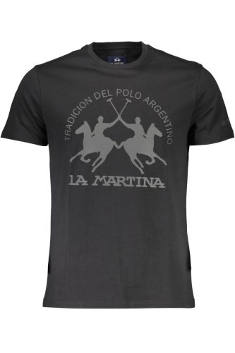 LA MARTINA FÉRFI RÖVID UJJÚ PÓLÓ FEKETE
